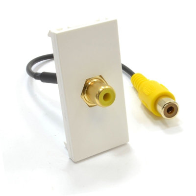 Kenable Ready Made Faceplate Module Rca Video Composite Panel Mount Stub 15Cm from B&Q
