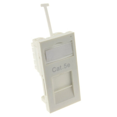 B&Q -  Cat5E Low Profile Rj45 Module Euro Mod With Name Plate White
