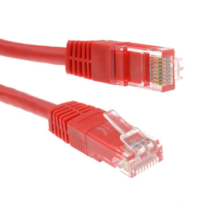 Kenable Red Network Ethernet Rj45 Cat-5E Utp Patch Lan Copper Cable 0.5M 50Cm from B&Q