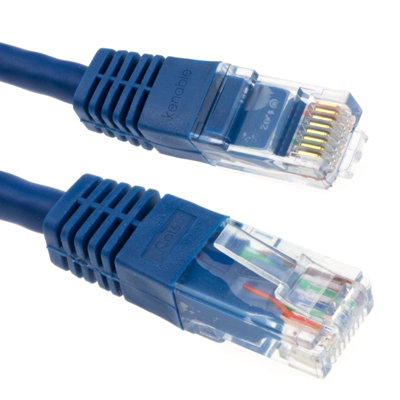 B&Q -  Ethernet Network Cable Cat6 Gigabit Rj45 Copper Internet Patch Lead 0.25M Blue
