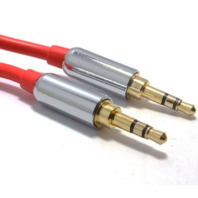 Kenable Pro Red 3.5mm Jack Male To Male Stereo Audio Cable Lead Gold 0.5M from B&Q