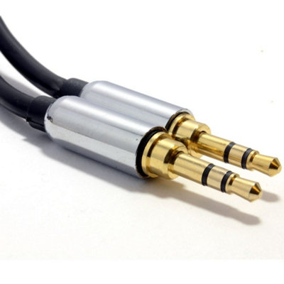 Kenable Pro Black 3.5mm Jack Male To Male Stereo Audio Cable Lead Gold 2M from B&Q
