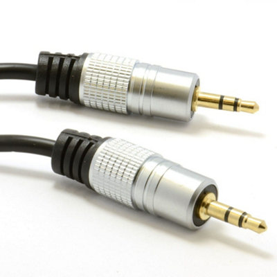 B&Q -  Pro Audio 3.5mm Stereo Jack To Jack Sound Cable Lead Gold 2M