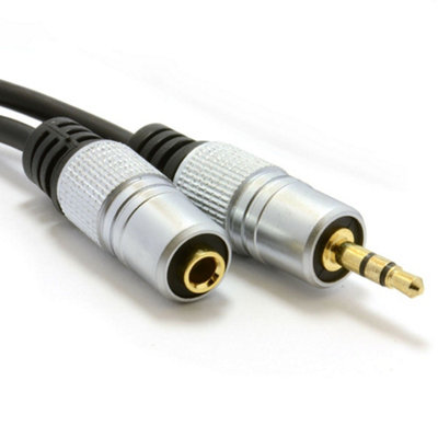 Kenable Pro Audio Metal 3.5mm Jack Stereo Headphone Extension Cable Gold 3M from B&Q