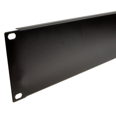 B&Q -  Blanking Plate Solid 2U For Comms Data Cabinet Rack 19 Inch Black