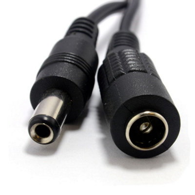 Kenable 5.5 X 2.1mm Dc Power Plug To Socket Cctv Extension Lead Cable 1M from B&Q