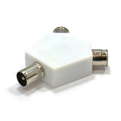 B&Q -  Tv Freeview Rf Coaxial Splitter Connects 1 Device To 2 Tvs