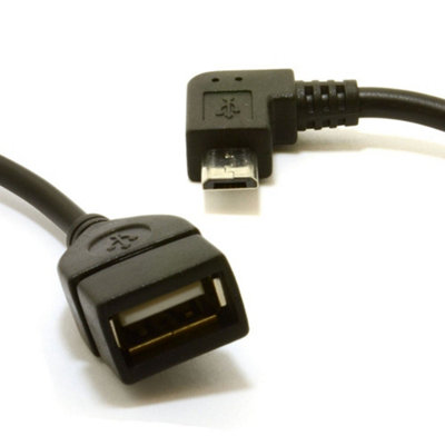 Kenable Otg Usb On The Go Host Cable Usb 2.0 A Female To Right Angle Micro B Plug from B&Q