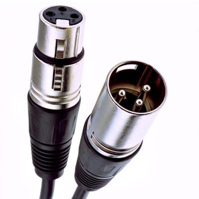 Kenable Xlr 3 Pin Microphone Lead Male To Female Audio Cable Black 3M from B&Q