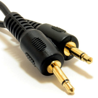 B&Q -  Mono 3.5mm Jack Plug To Mono 3.5mm Jack Plug Cable Lead 1M Gold