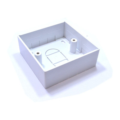 Kenable Surface Mount Back Box Pattress Box 1 Gang 32mm White from B&Q