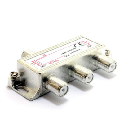 B&Q -  F-Type Screw Connector Splitter For Virgin Cable 3 Way 2.4G