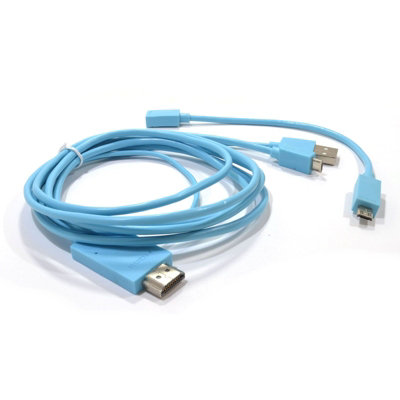Kenable Mhl 5 & 11 Pin Micro B Usb Phone Plug To Hdmi Adapter 1.8M Cable