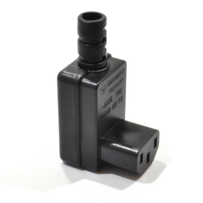 Kenable Rewireable Iec Right Angle C13 Inline Socket Adapter Plug 10A 250V from B&Q