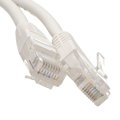 B&Q -  White Network Ethernet Rj45 Cat5E-Cca Utp Patch 26Awg Cable Lead 6M