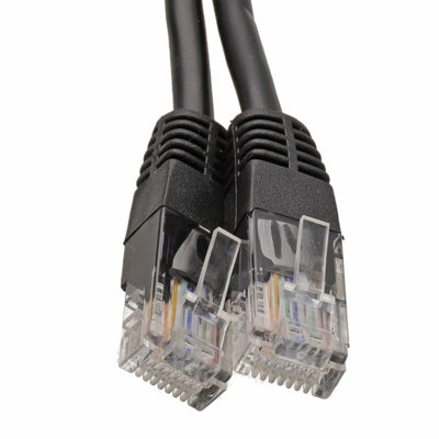 B&Q -  Black Network Ethernet Rj45 Cat5E-Cca Utp Patch 26Awg Cable Lead 4M