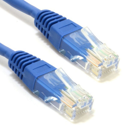 B&Q -  Blue Network Ethernet Rj45 Cat5E-Cca Utp Patch 26Awg Cable Lead 6M