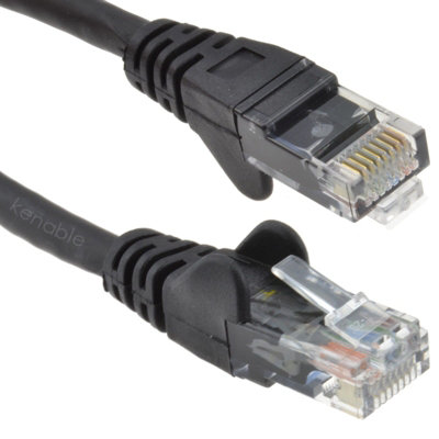B&Q -  C6 Cat6-Cca Utp Rj45 Ethernet Lszh Networking Cable Black 3M