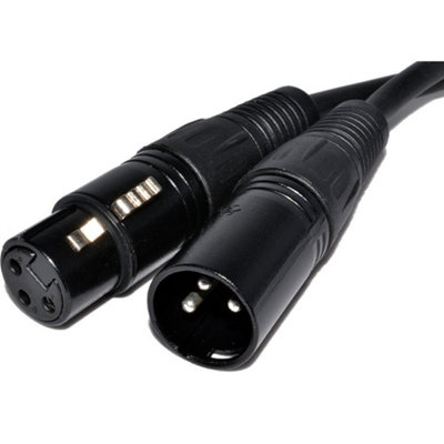 Kenable Pulse Xlr Microphone Male To Female Cable Black 1.5M Retail from B&Q