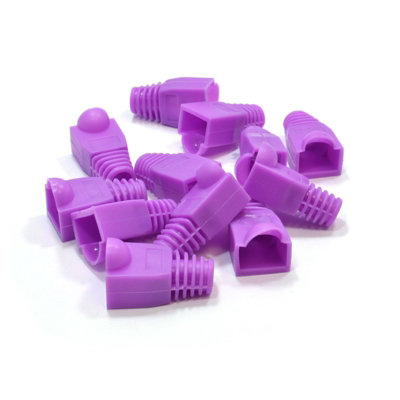 B&Q -  Boot Rj45 Cat5E 5mm Ethernet Network Cables Purple (10 Pack)