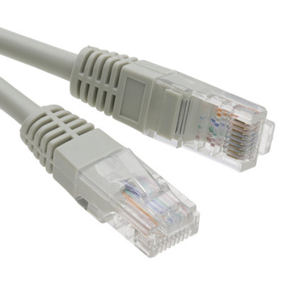B&Q -  Grey Network Ethernet Rj45 Cat5E-Cca Utp Patch 26Awg Cable 0.25M
