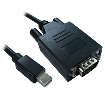 B&Q -  Mini Display Port Male Plug To 15 Pin Svga Monitor Pc Video Cable 1M