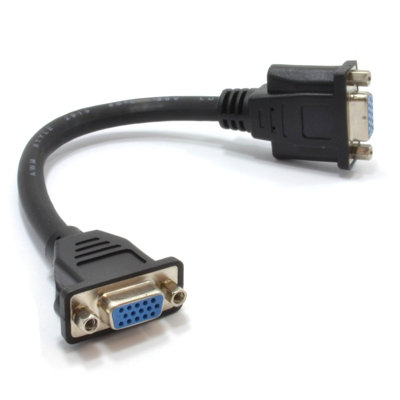 Kenable Svga Vga 15 Pin Monitor Female Panel Mount Faceplate Stub 0.14M 14Cm from B&Q