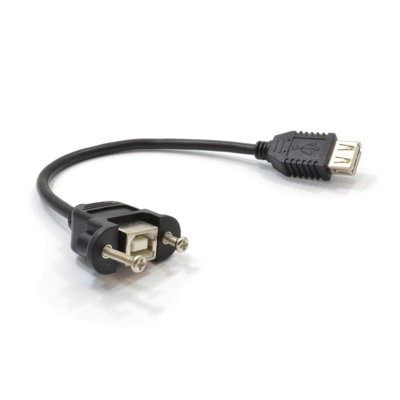 B&Q -  Usb B Type Female Socket To Usb A Type Female Socket Panel Mount 14Cm