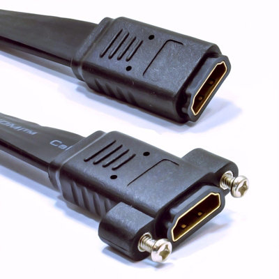 B&Q -  Panel Mount Hdmi High Speed Wall Surface Av Coupler Flat Cable Adapter 16Cm