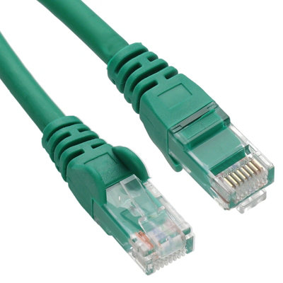 B&Q -  C6 Cat6-Cca Utp Rj45 Ethernet Lszh Networking Cable Green 3M