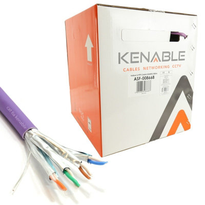 Kenable Cat6A S Ftp Copper Low Smoke Lszh 10 Gigabit Network Cable Reel 305M from B&Q