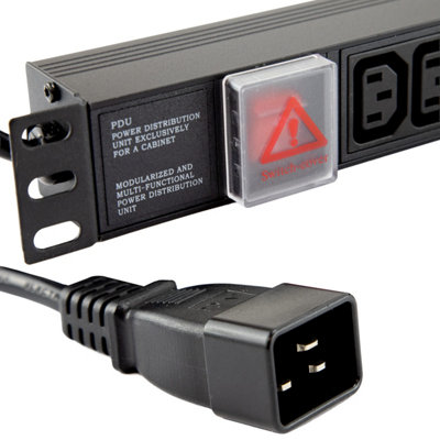 Kenable Pdu C13 Sockets 12 Way To C20 Iec 16A Power Distribution Unit Horizontal 1.8M from B&Q