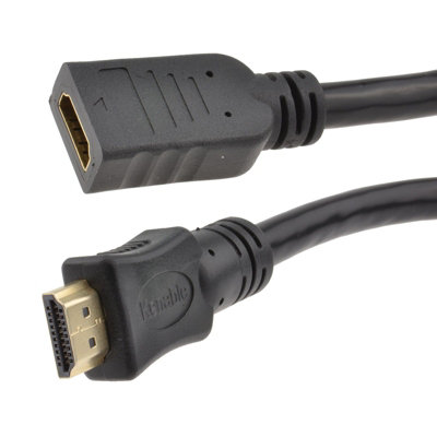 B&Q -  Hdmi 2.0 High Speed 4K Uhd Tv Extension Lead Male To Female Cable 2M