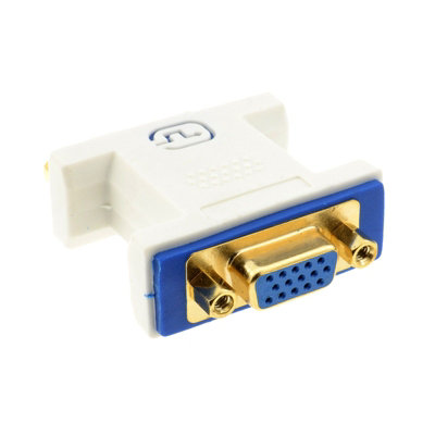 Kenable Pro Dvi 24+5 Socket To Vga Socket 15 Pin Video Coupler Adapter Joiner White from B&Q