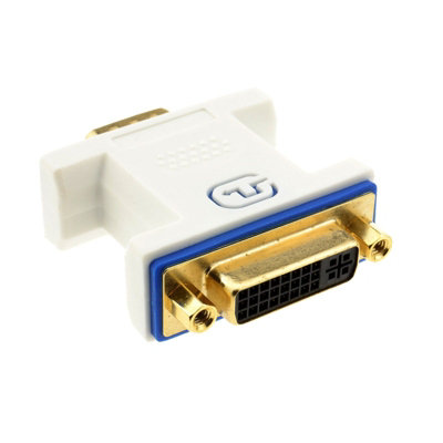 Kenable Pro Dvi 24+5 Socket To Vga Plug 15 Pin Video Adapter Converter White from B&Q