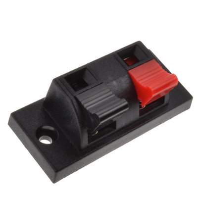 Red and Black Spring Loaded Solder Terminal for HIFI or Loud Speakers - Image 3