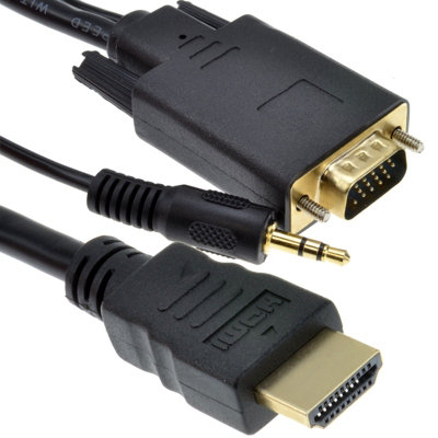Kenable Hdmi To Svga With Audio Pc Or Laptop To Monitor Tv Video Cable 1M