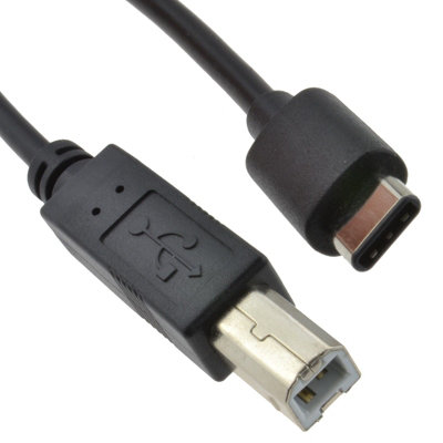 Kenable Usb Type C Male Plug To B Type Printer Male Plug Cable Black 2M from B&Q