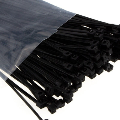 Entie Black Cable Ties 3.6mm X 150mm Nylon 66 Ul Approved (100 Pack) from B&Q