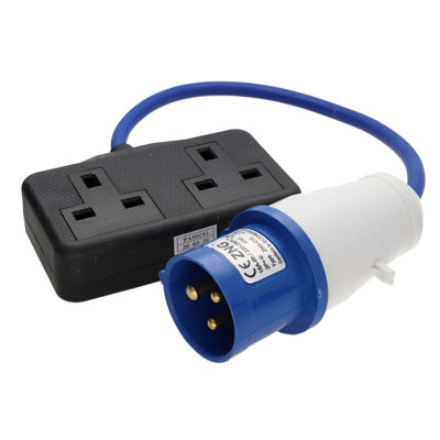 Kenable Caravan Site Power Plug 240V Cee 16A To 13A Uk Dual Sockets Adapter Cable from B&Q