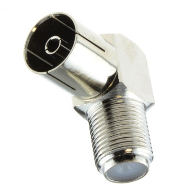 Kenable Right Angle Satellite F Type Screw Female To Rf Female Socket Adapter from B&Q