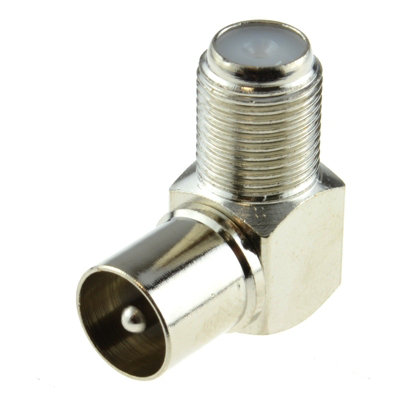 Kenable Right Angle Satellite F Type Screw Female To Rf Male Socket Adapter from B&Q