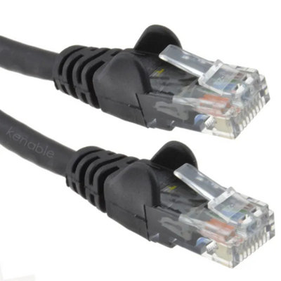B&Q -  Cat6 10M Black Cca Utp Rj45 Ethernet Lszh Networking Cable