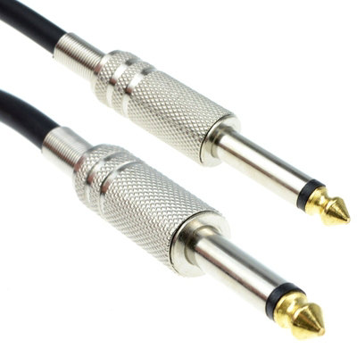 Kenable Pro 6.35mm Low Noise Guitar Lead Cable Gold Metal Connectors 6M Black from B&Q
