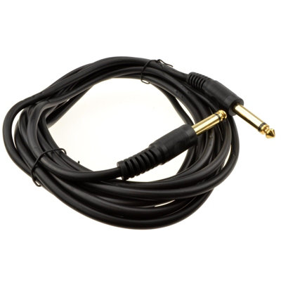 Kenable 6.35mm 1 4Inch Mono Jack Plug Guitar Instrument Patch Cable Gold 4M from B&Q