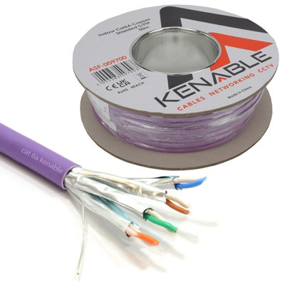 Kenable Cat6A S Ftp Copper Low Smoke Lszh 10 Gigabit Network Cable Reel 50M from B&Q