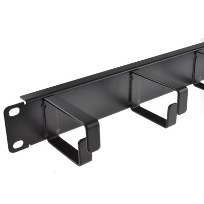 Kenable Ringed Cable Management Bar 1U With 5 Metal Rings Data Cabinet 19 Inch Rack from B&Q