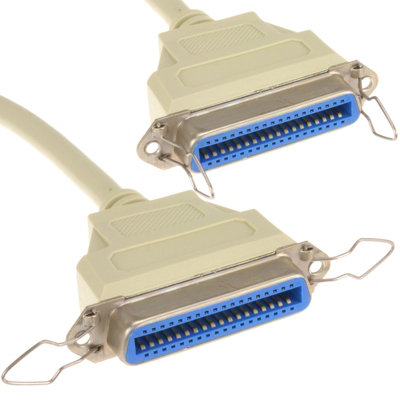 Kenable Centronics Ieee-1284 Parallel Printer Cable 36 Pin Female To Female 2M from B&Q