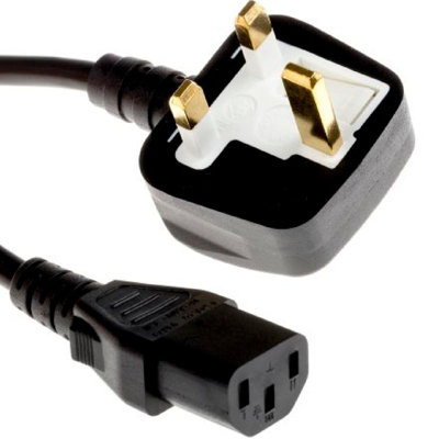 Kenable Power Cord Uk Plug To Iec 10A 1.00mm2 Cable (Pc Mains Lead) C13 2M from B&Q