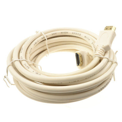 Kenable Hdmi 1.4 High Speed Video Cable For Tv Pc Dvr Nvr Off-White Marked 5M